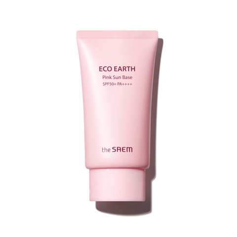 THE SAEM Eco Earth Pink Sun Крем - база для лица солнцезащитная с каламиновой пудрой SPF 50+PA++++ 50 мл
