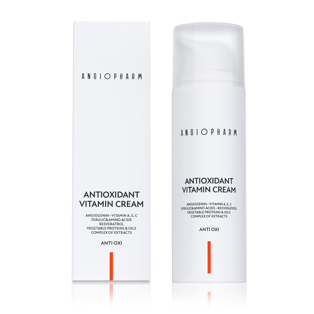 Кликните для увеличения изображения ANGIOPHARM Антиоксидантный крем с витаминами A, E, C 50 мл