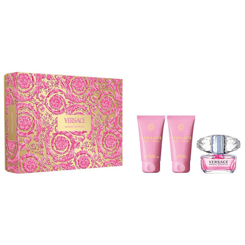 VERSACE Bright Cristal Набор для женщин туалетная вода 50 мл + 50 мл лосьон + 50 мл гель для душа