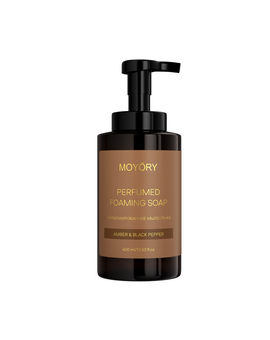 MOYORY Парфюмированное мыло-пенка с ароматом Amber&Black Pepper 400 мл, изображение 1