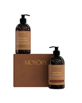 MOYORY Набор парфюмированное мыло с ароматом Amber&Black Pepper,Cherry&Beans Tonka 500 мл, изображение 1