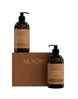 MOYORY Набор парфюмированное мыло с ароматом Amber&Black Pepper,Tobacco&Vanille 500 мл, изображение 1