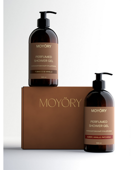 MOYORY Набор парфюмированных гелей для душа с ароматом Tobacco&Vanille и Amber,Vanille,Patchouli 500 мл, изображение 1