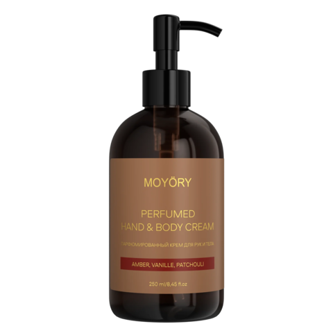 MOYORY Парфюмированный крем для рук и тела с ароматом Amber,Vanille,Patchouli 250 мл