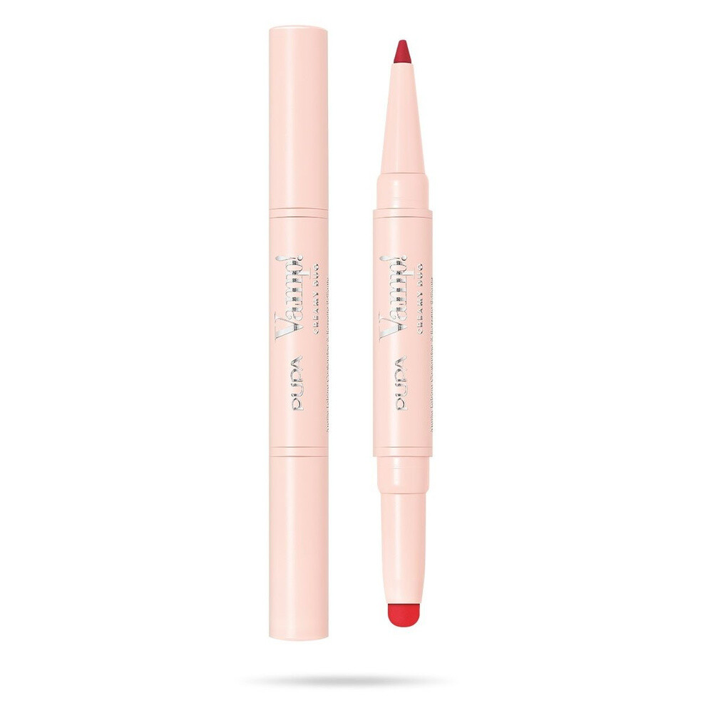 PUPA Vamp! Creamy Duo Контурный карандаш для губ и глянцевая помада тон 010