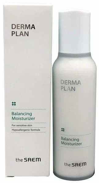 Кликните для увеличения изображения THE SAEM Derma Plan VEGAN Лосьон для чувствительной кожи увлажняющий DERMA PLAN Balancing Moisturizer 130м