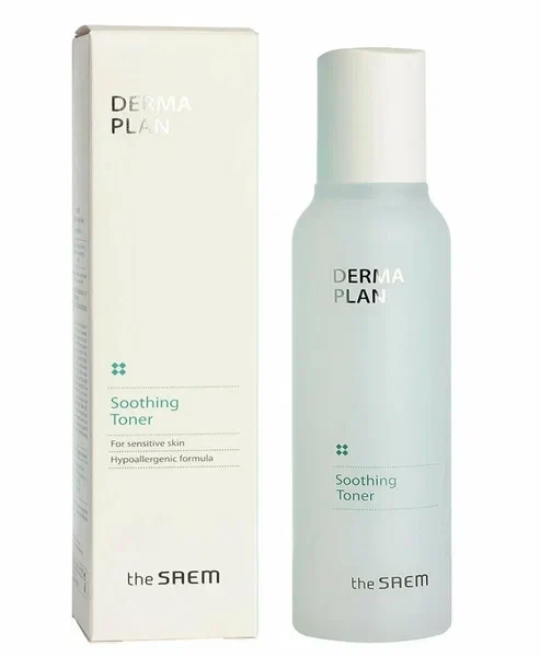 Кликните для увеличения изображения THE SAEM Derma Plan VEGAN Тонер для чувствительной кожи DERMA PLAN Soothing Toner 155мл