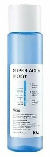 Кликните для увеличения изображения Welcos IOU Лосьон Super Aqua Moist Skin Лосьон для лица увлажняющий с гиалуроновой кислотой 300 мл.