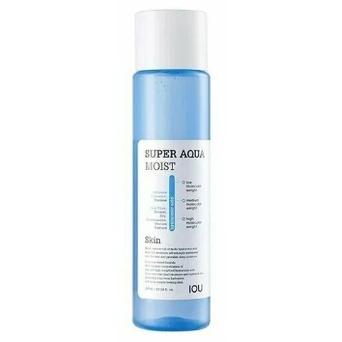 Welcos IOU Лосьон Super Aqua Moist Skin Лосьон для лица увлажняющий с гиалуроновой кислотой 300 мл.