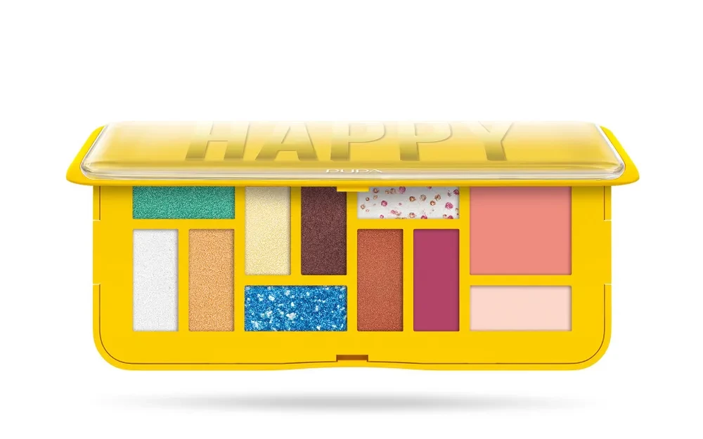 Кликните для увеличения изображения Палетка для макияжа лица Make-up Pallete M HAPPY