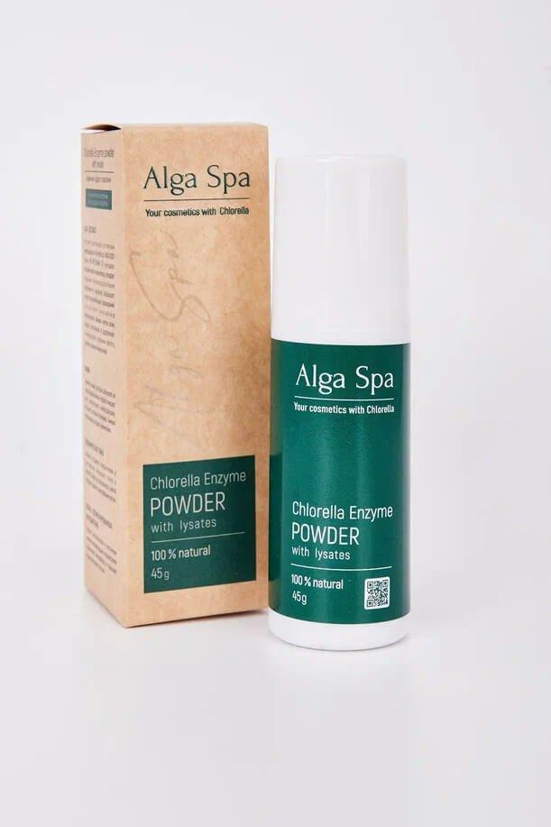 Кликните для увеличения изображения Alga Spa Chlorella Enzyme Powder 45 g Энзимная пудра с лизатами на основе живой суспензии микроводоросли Chlorella