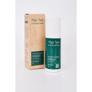 Alga Spa Chlorella Enzyme Powder 45 g Энзимная пудра с лизатами на основе живой суспензии микроводоросли Chlorella, изображение 1