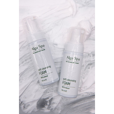 Alga Spa Soft Cleansing Foam 150 ml Мягкая пенка для умывания на основе живой суспензии микроводоросли Chlorella