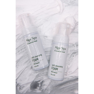 Alga Spa Soft Cleansing Foam 150 ml Мягкая пенка для умывания на основе живой суспензии микроводоросли Chlorella, изображение 1